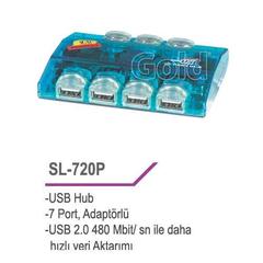  S-link Sl-720p 7 Port Adaptörlü Usb Çoklayici