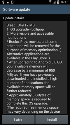  Samsung Galaxy S4 Lollipop 5.0.1 Hindistan