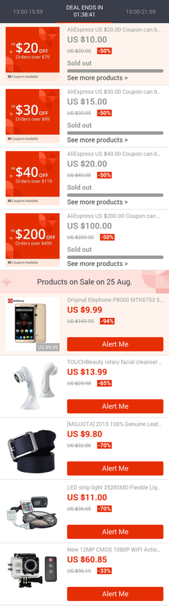  Aliexpress Mobil Uygulama - 25 Ağustos Happy Sale İndirimleri