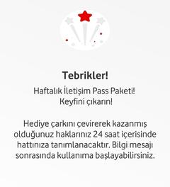 Vodafone Haftalık Çark hediyelerini buyrun yazalım