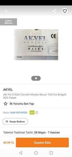 Ak-Yel 3 Katlı maske, Güncellendi