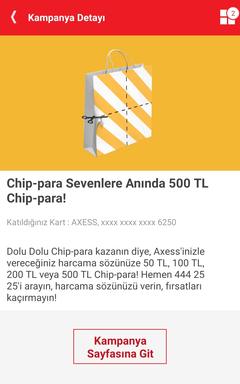 Axess Harcama Sözüne 60 Chip para (SMS Gelenler)