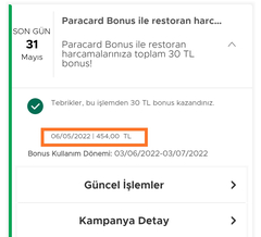 garanti Bonus anneler günü 60 TL bonus, her ikinci 200e 20 bonus