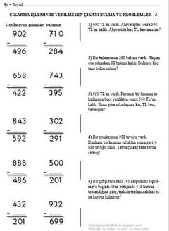 İLKOKULLAR İÇİN ETKİNLİK TEST VE UYGULAMALAR