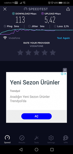 Vodafone 6 ay maksimum hız