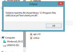  ECLIPSE JNI LIBRARY ERROR
