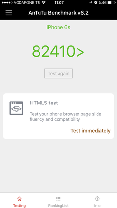  iOS 10 benchmark testi