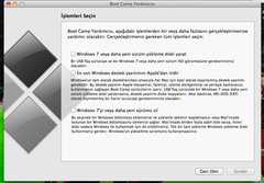 MacBook Air Windows 7 yüklenmiyor