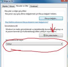  Windows 7'yi tamamen türkçe yapmak
