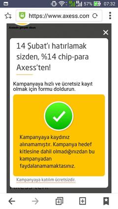 AXESS SEVGİLİLER GUNU 60 TL CHIP PARA