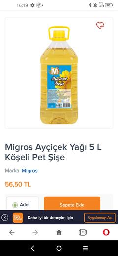 orkide ayçiçek yağı 5lt 85tl .