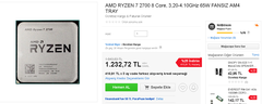 1137 TL AMD Ryzen 7 2700 3.2GHz 20MB Önbellek 8 Çekirdek AM4 12nm İşlemci TRAY(Fansız)