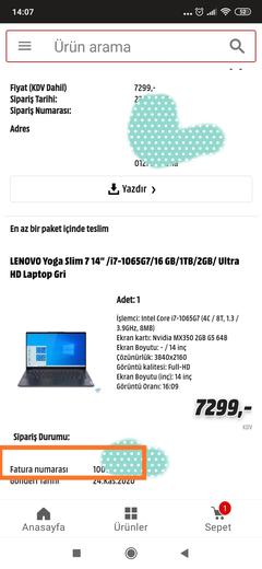 LENOVO Yoga Slim 7 14" /i7-1065G7/16 GB/1TB/2GB/ Ultra HD Laptop 7299 TL