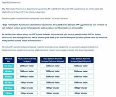 AKK kalkıyor KOTA geri geliyor. Faturalarınızı kontrol edin. 