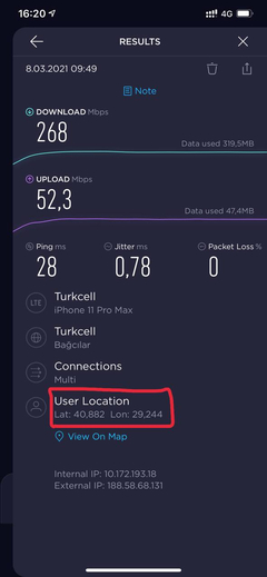 TÜRKİYE 4G/5G HIZ TESTİ HARİTASI