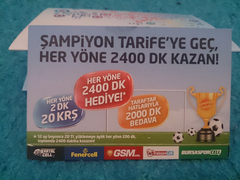  AVEA (Heryöne 500DK, 5000 SMS, 2GB NET) 23 TL - WOOPS!