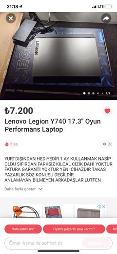 Lenovo y740 acil dolandırıcı mi?