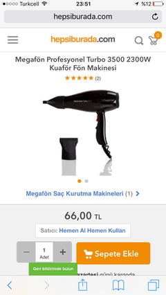  Megafön profesyonel fön makinası