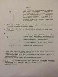 acil. fizik 1 vektör soruları