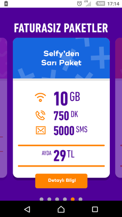 Türktelekom Selfy sarı paket 750 dk 5000 sms 10 gb 29 tl