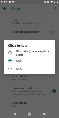 Telefon Uygulamasi Karanlik Mod