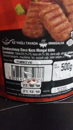 Migrosta dond ızgara köfte 1kg 18.90tl