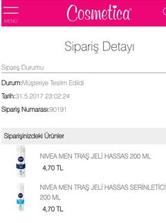 Hepsiburada Nivea Traş Jeli 6,2- 5,92 TL