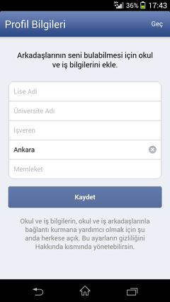  xpreia z1 facebook sorunu