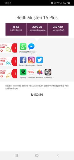Vodafone Red Tarifeleri Ve Pass Özellikleri//