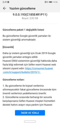 Huawei EMUI 9.0 Güncellemesi Sonrası Bootloop