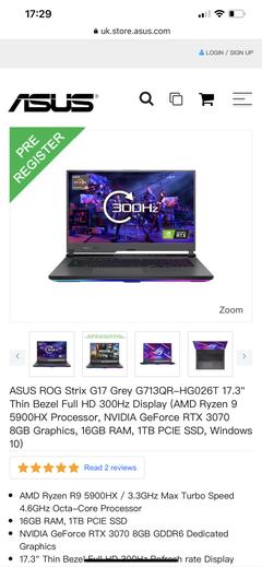 Asus rog 15 3080 vs rosus rog 17 3070 laptop tavsiye lutfen.