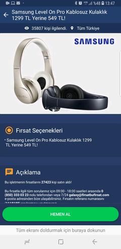 Samsung Shop, Level on Pro Kablosuz Kulaklık 1299>549 TL Galaxy Fırsatları