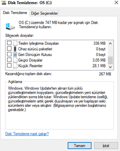  Windows 10 Depolama sorunu