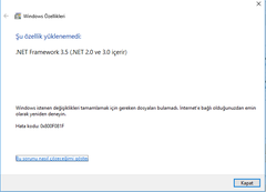 Net Framework 3.5 Yükleme