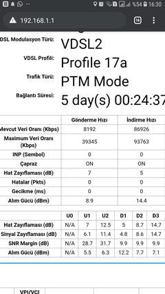 Bu değerlerle 100 mbps olmuyormuş!