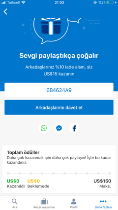 Booking.com 50 $'a kadar %50 indirim