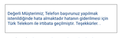 Türknet Telefon Konusu Yardım