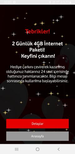 Vodafone Haftalık Çark hediyelerini buyrun yazalım