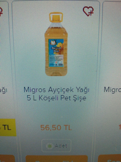 orkide ayçiçek yağı 5lt 85tl .