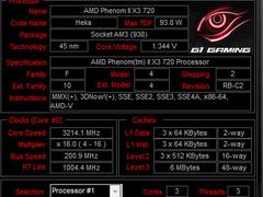  AMD Phenom II X3 720 OverClock 3214.7MHZ