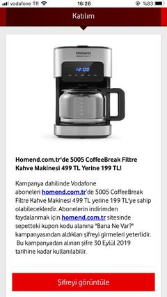 Coffeebreak 5005 Filtre Kahve Makinesi 499 tl yerine 199 tl | DonanımHaber  Forum » Sayfa 2