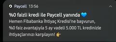 paycell 5000 tl 5 ay sıfır faiz