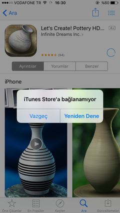  İTunes store'a bağlanamıyor hatası