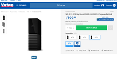 WD 8TB 3.5" 799tl vatanbilgisayar