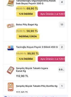 Migros paketli peynir kampanyası ile  tavuk bonfile kanat kombo