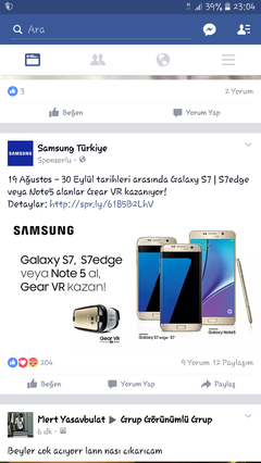  Sn gün 30 a. Bedavaya gear vr kazanmak isteyenler s7 / edge note5