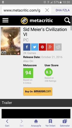 Sid Meier’s Civilization VI (2016) [ANA KONU]