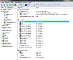  AİDA64 sıcaklık değerleri