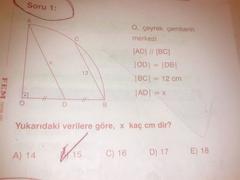  Çemberde Uzunluk Soruları 5 Adet (Simetriden)