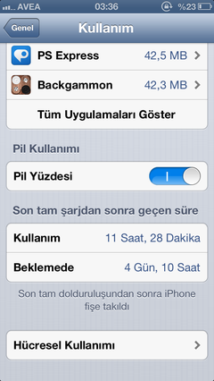  •••iPhone 5 sarj durumlariniz•••